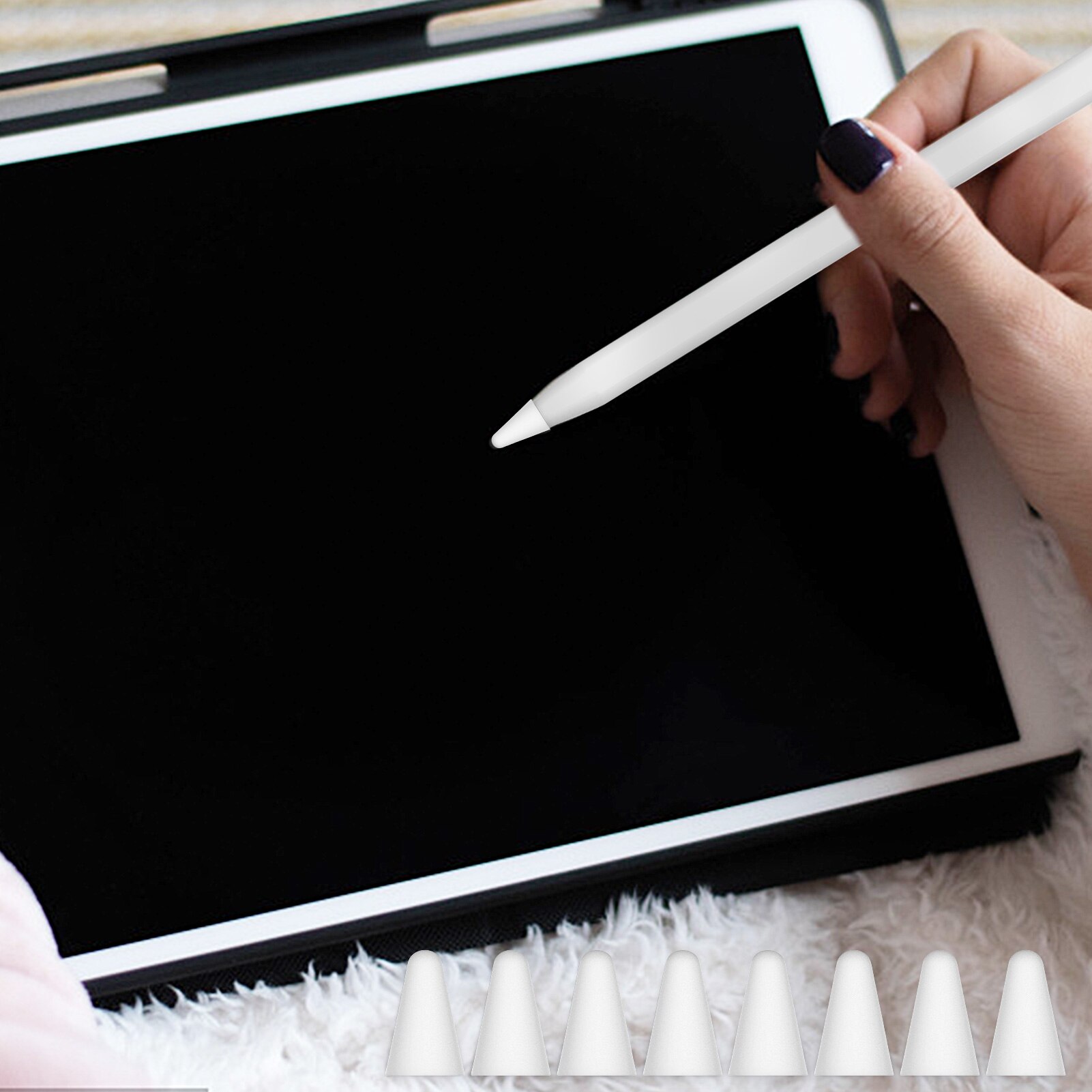 8 stück/set bleistiftspitzen für apple pencil stylus stiftspitze 1st. generation für pro stylus stiftspitzen 2nd grafiktabletts