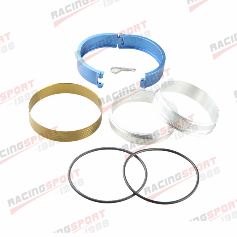 Aluminum Universal 4&quot; inch Turbo Clamshell Clamps Clamp Blue