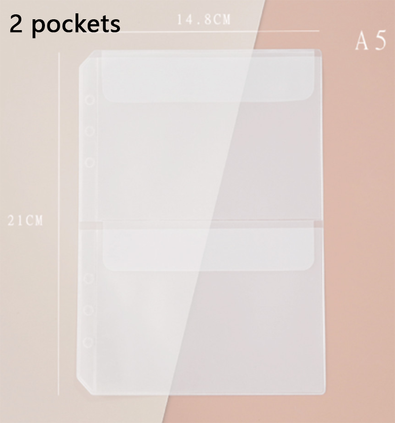 A5/A6 Transparent Storage File Holder Pouch Loose Leaf Notebook Collection Bag DIY Diary Accessory Name Card Case Storage Bag: A5-2
