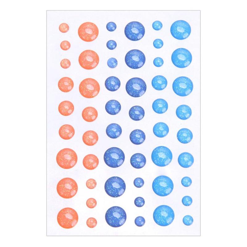54pcs/pack Enamel Dot Sticker Sugar Sprinkles Self-adhesive Resin Assorted for DIY Scrapbooking Photo Album Card Crafts: 05