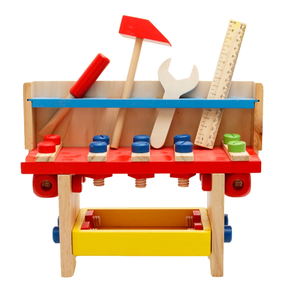 Fantasiespel kinderset kinderen ingenieur sleutel werkbank gereedschapsset schroevendraaier speelgoed weegschaal educatief houten
