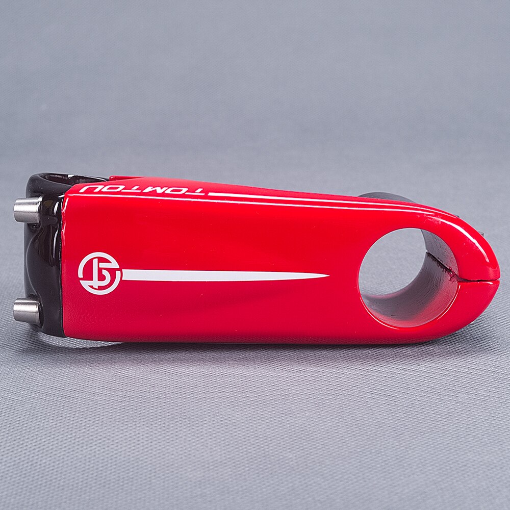 TOMTOU-eje de carbono 3k, ultraligero, para manillar de bicicleta de carretera, 31,8mm, tenedor de bicicleta de montaña, 28,6mm, rojo-T96U58