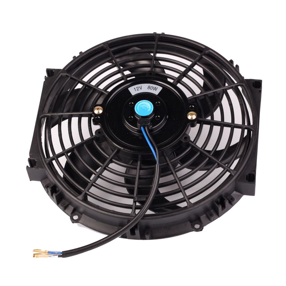Universal 12V 10 inch Car Radiator Fan Slim Push Pull Electric Radiator Cooling Fan Kit Intercooler Engine Radiator Oil Cooler