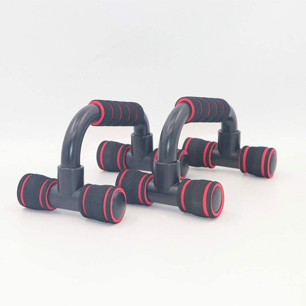 Fitness Equipment I-Shaped Push-Ups Arm Chest Training Men and Women Vest Training chest training bar body building: Red