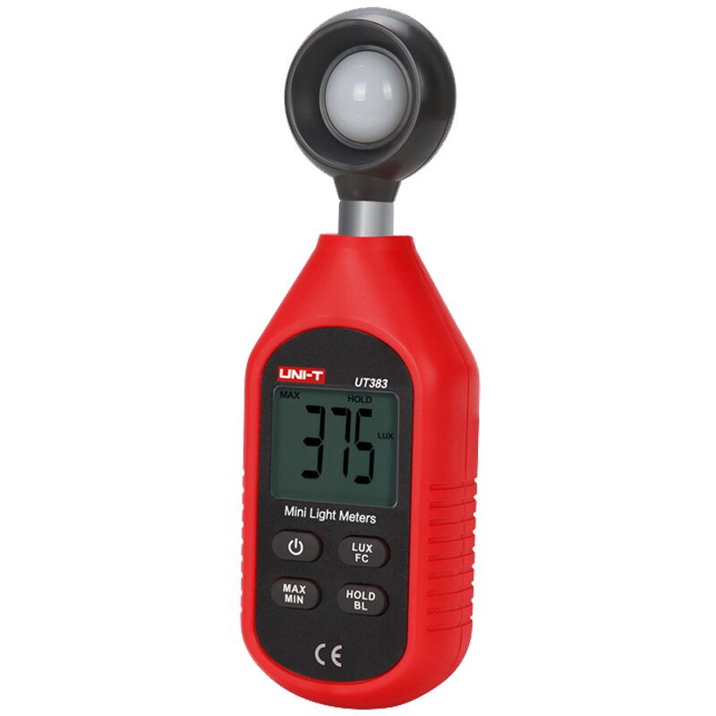 UNI-T UT383/UT383BT (Bluetooth) Mini Light Meter; Handheld Digital Illuminance Meter / Lumen Meter / Lux Meter