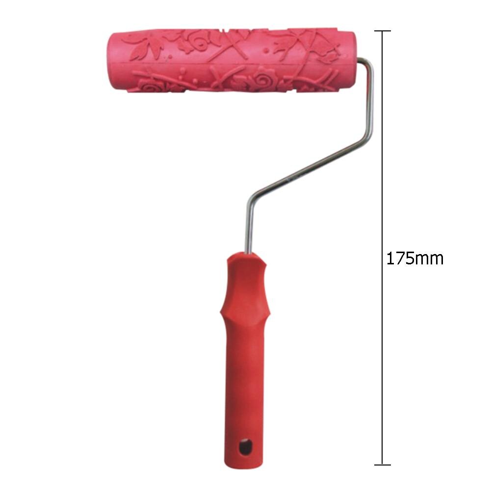 Cilindro de pintura de pared con de flores de ladrillo de imitación, 7 pulgadas, brochas de rodillo, manga de Diatom, herramienta de construcción de barro, relieve: Flowers Pattern