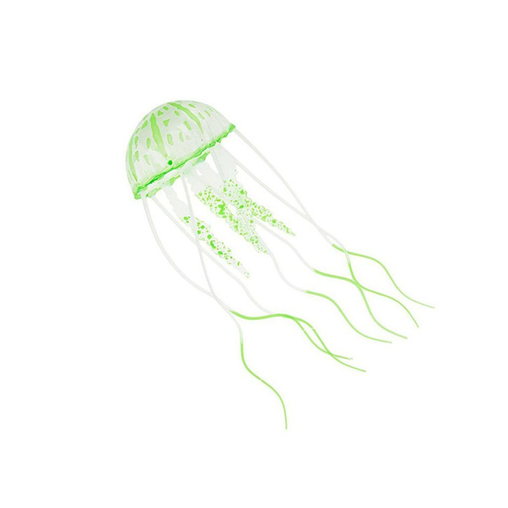 Ornement Fluorescent pour Aquarium, fausse méduse artificielle, beauté scintillante: Green 