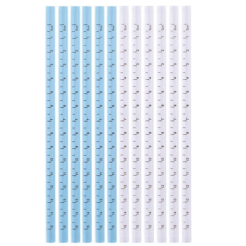 Juego de lápices HB & 2B, 12 uds, con de escala, multifunción, de grafito, lápices para el colegio, papelería: HB.Blue.White