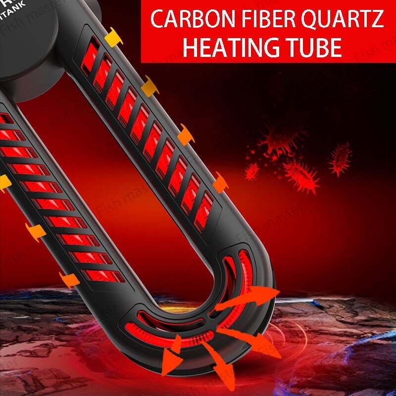 Tige chauffante à infrarouge en fibre de carbone, tige chauffante pour aquarium, chauffage automatique à température constante