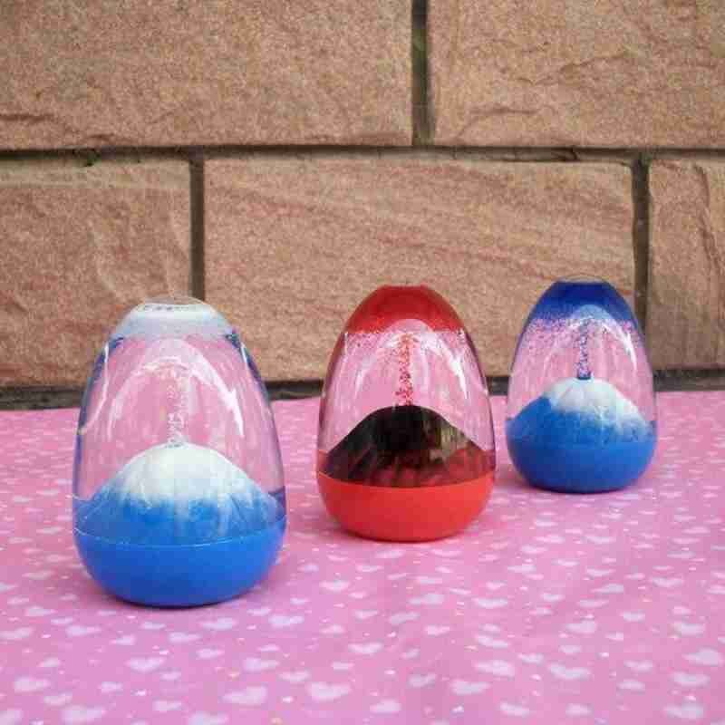 Liquid Oil Volcano Sand Watch Craft Ornaments Home Wedding Valentine Decoration Accessories For Lovers V0T9