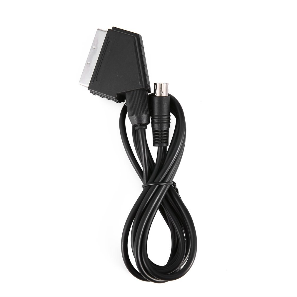 1.8M/6FT EU version V-pin Scart cable RGB AV Cables PAL For Sega Genesis 2 Mega Drive MD 2