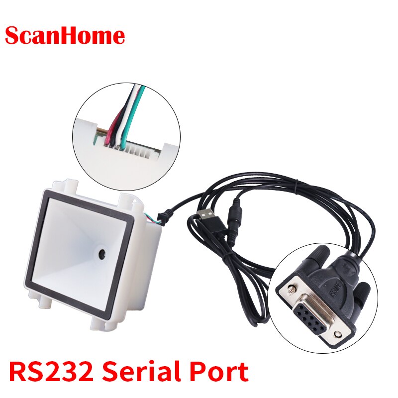 ScanHome 1D 2D CMOS QR Barcode Scanner Module embedded barcode scanner qr pdf417 code reader SH-7600N: RS232