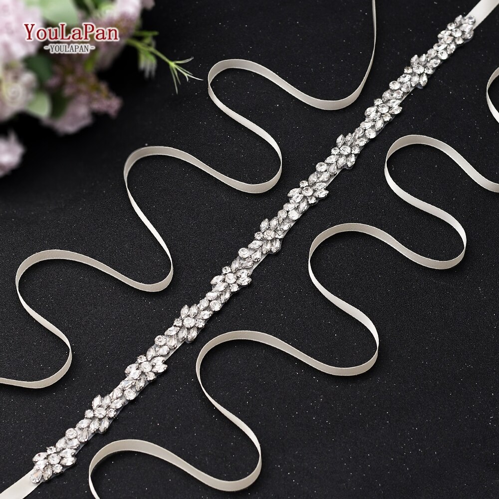 YouLaPan S437 demoiselle d'honneur strass ceinture argent ceinture de mariée pour robe de mariée bijou ceinture pour robe formelle robe brillante ceintures