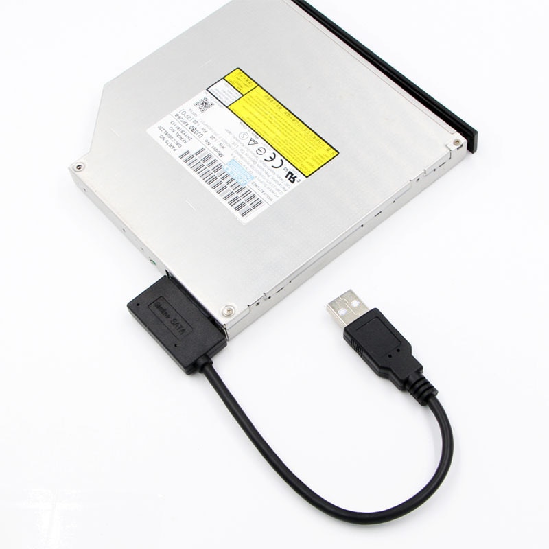 Adapter Converter USB 2.0 To Mini Sata II 7+6 13Pin For Laptop DVD/CD ROM Slimline Drive In Stock HDD Drive Pc Accessories