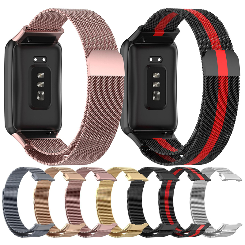til oppo klokke gratis rustfritt stålrem magnetisk løkke armbånd metallrem til oppo klokke gratis nfc menn kvinner armbånd corrrea