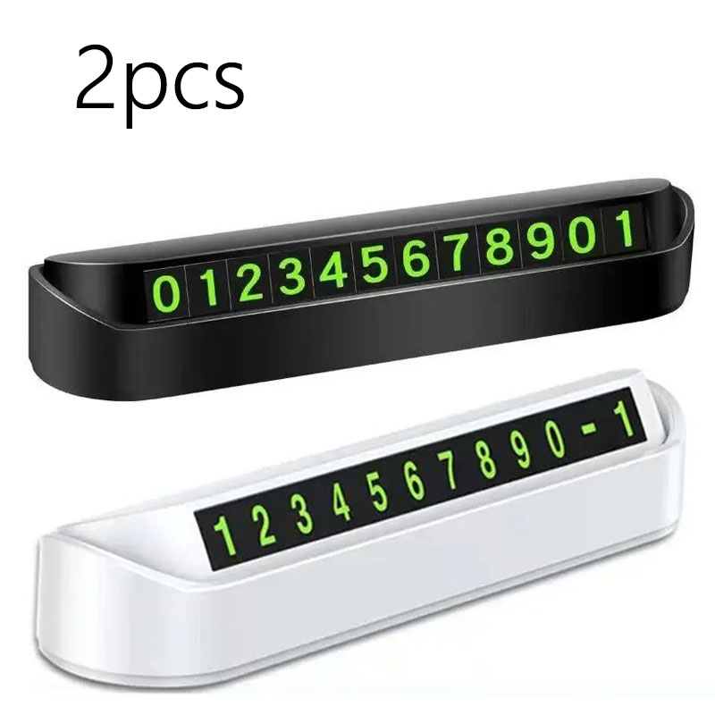 Car Temporary Parking Card Phone Number Card Plate Telephone Number Car Park Stop Automobile Accessories: GRAY