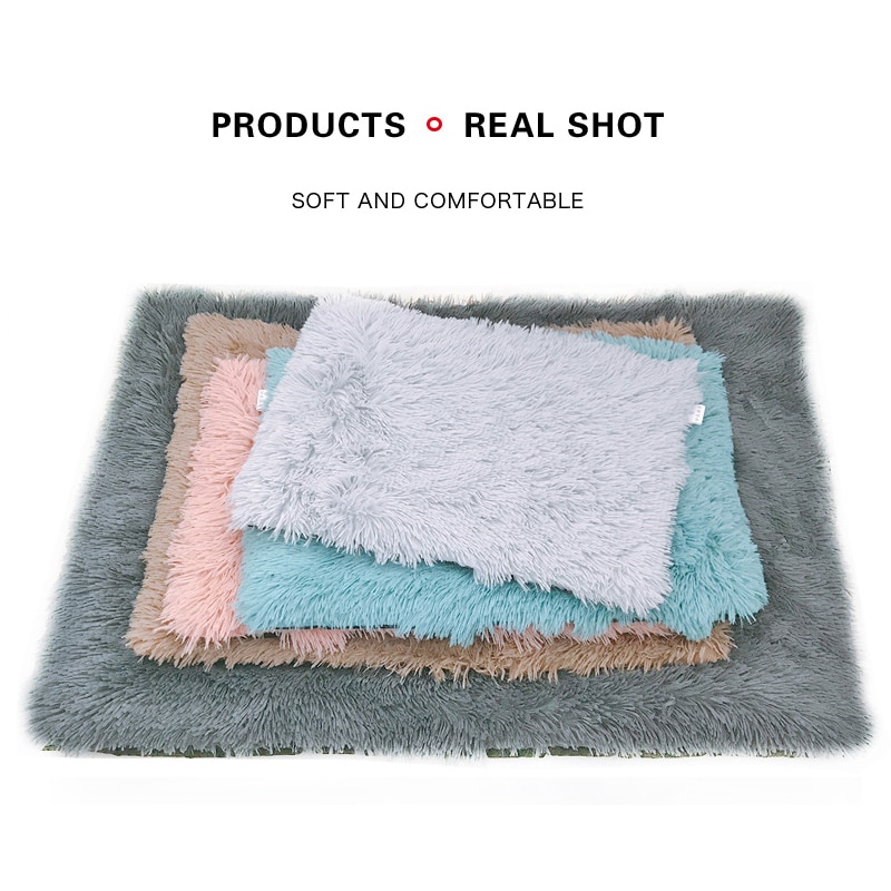 Pet Dog Mat Cat Bed House Fluffy Long Plush Pet Blankets Warm Sleeping Puppy Kennel Pad Cushion for Dogs Pet Accessories