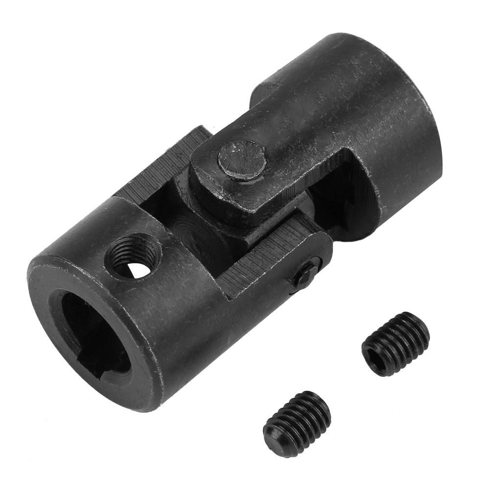 Universalledd akselkobling motorkobling gjør-det-selv-styring universalledd m/ kilesporakselledd u-ledd 12 x 24 x 51mm svart