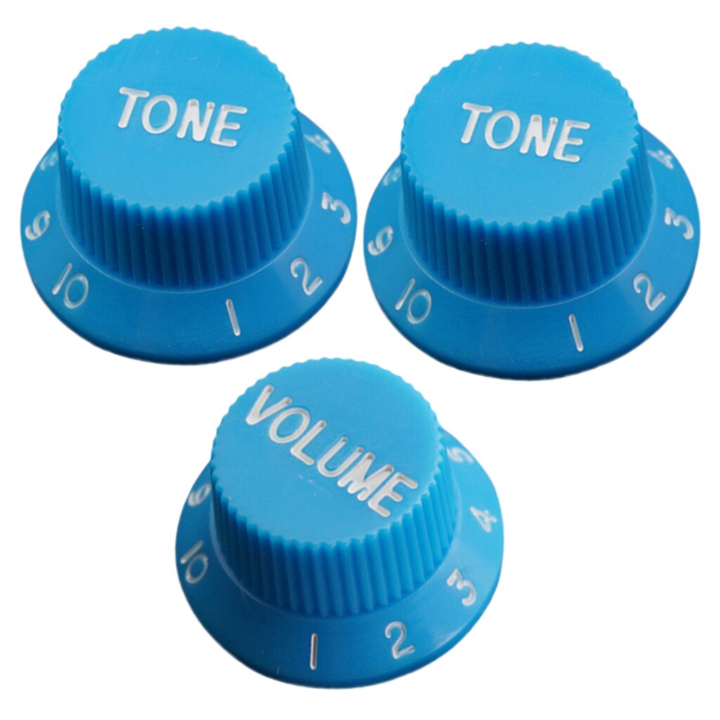 Guitar Speed Control Knobs 1 Volume 2 Tone for Stratocaster ST SQ Electric Guitars Parts Accessories: Blue