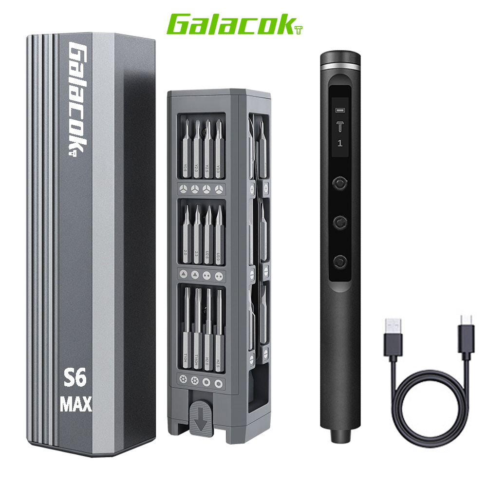 Glacok S6 Max 5-Speed Torque Precision Electric Screwdriver Set DIY 3.7V Rechargeable Screwdriver iPhone Disassembly Repair Tool: Default Title