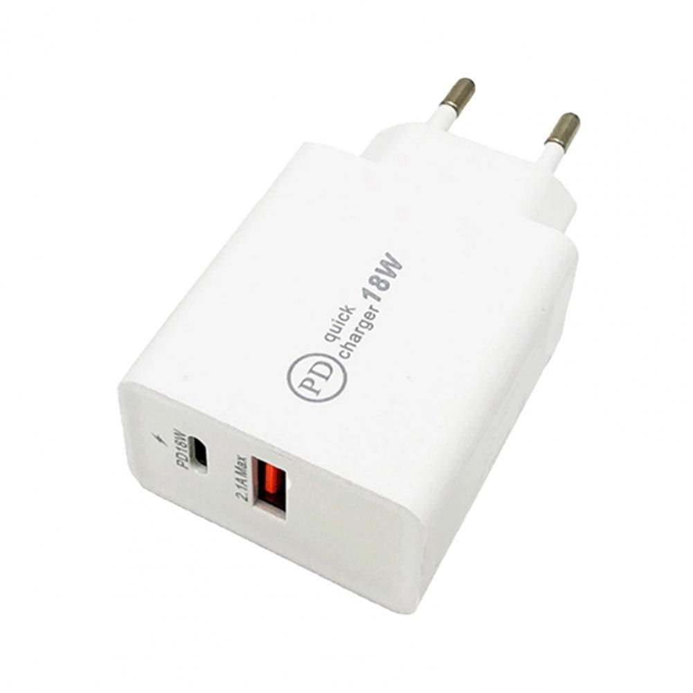 Multi-schutz Leichte PD18W QC 3,0 USB Smartphone Ladegerät Adapter für Android: White EU Plug