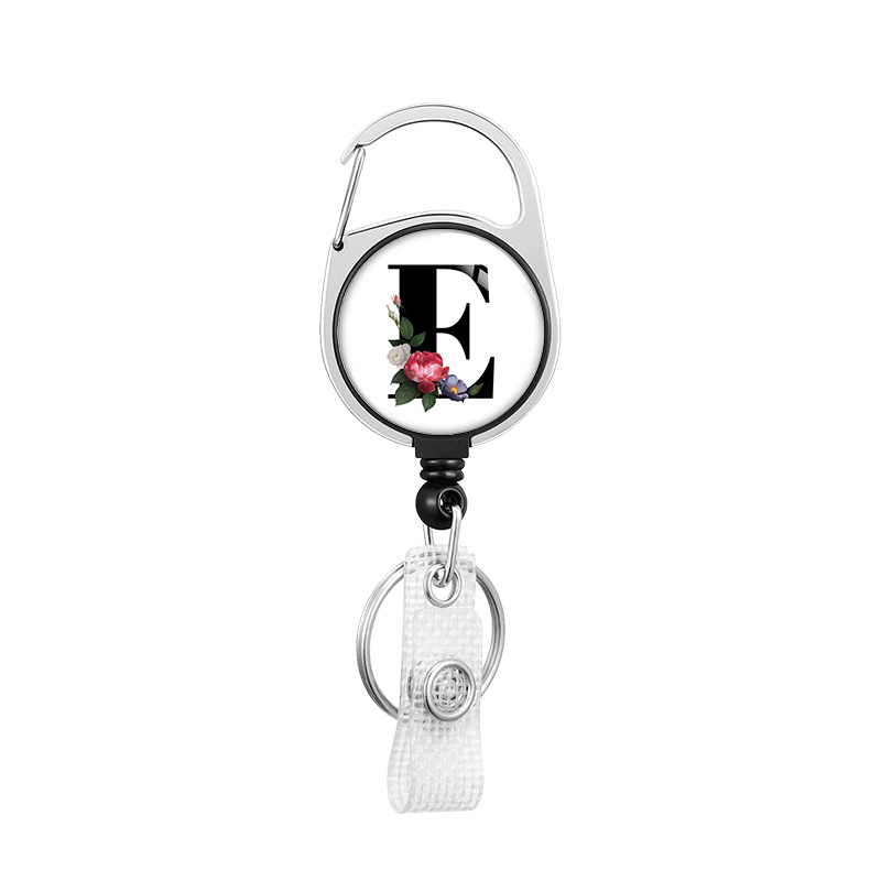 ID Badge Holders with Metal Clip and Keyring - Vertical Clear Plastic ID Card Holders - Retractable Pull Cord for Office