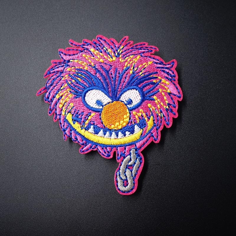 Grappig (maat :6.9 x 7.5cm)  diy badge strijkapplicatie geborduurde applicatie naaien kleding stickers kleding badges kleding accessoires