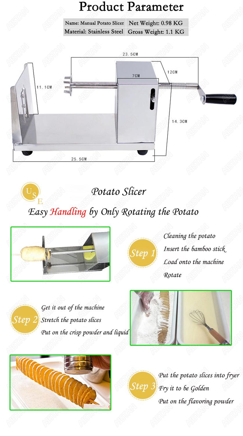 ST02 Stainless Steel Manual Spiral Potato Chips Cutter Machine