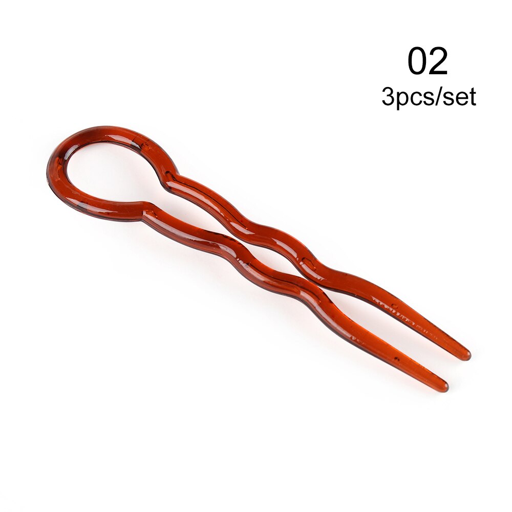 1/3 stk u-form hårspenner stylingverktøy magisk bøye hårklær praktisk enkel hårpinne kvinner hårnål hårtilbehør: 02