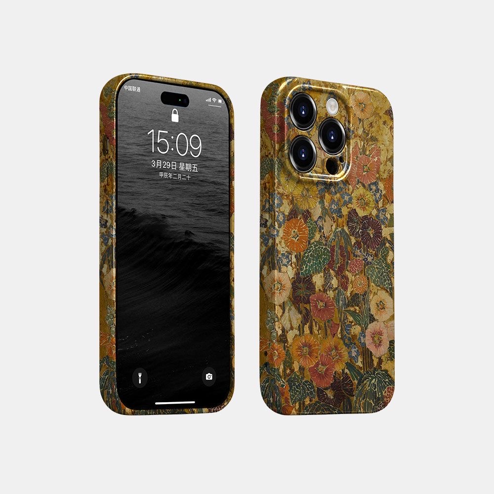 Ins – coque à fleurs littéraires et rétro, pour IPhone 16 15 14 13 Pro Max 12 11 Pro Plus XR, protection antichoc, Film rigide mince