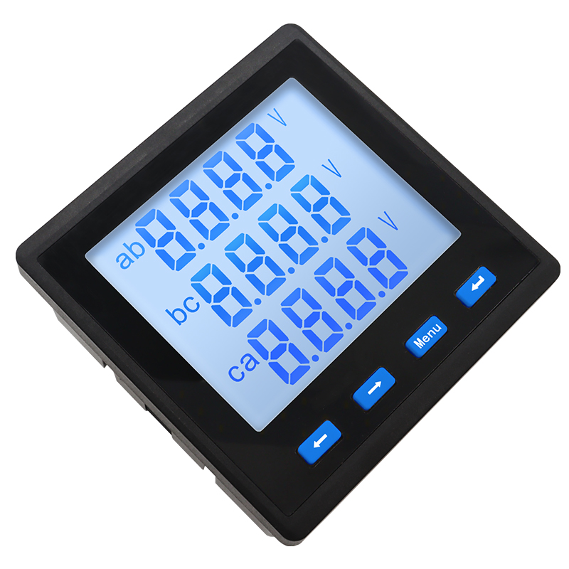 RS485 400V 3 Fase Multifunctionele Digitale Lcd Display Voltmeter Amperemeter Watt Power Energy Frequentie Meter Met Ct