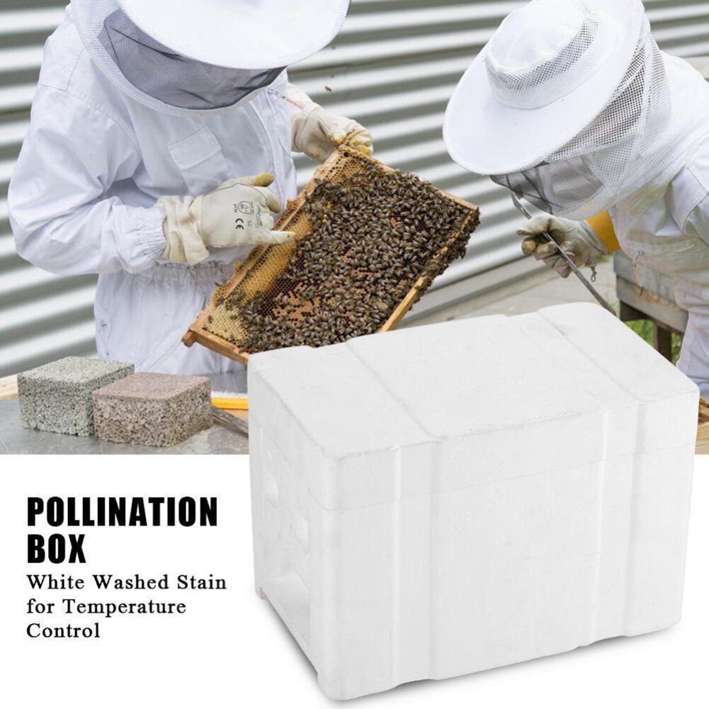 Garden Bee Hive Frames Beekeeping Foam Plastic White Easy Maintenance Auto Honey Pollination Box Honeycomb Building Mating