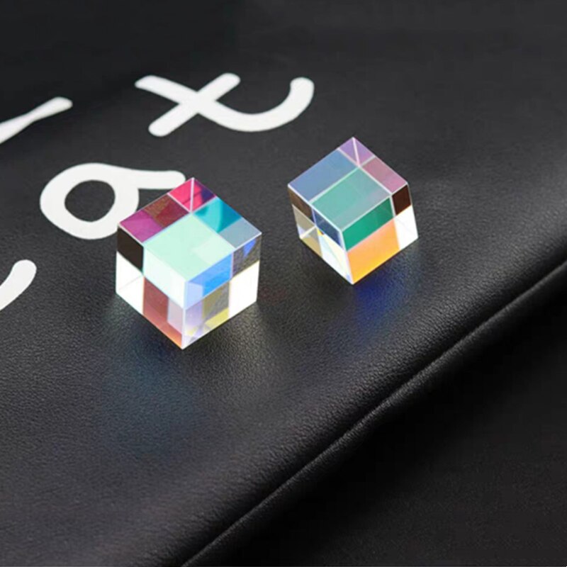 High optical glass lens prism 10*10*10 optical prism 4-sided color lens coating prism optical experiment supplies