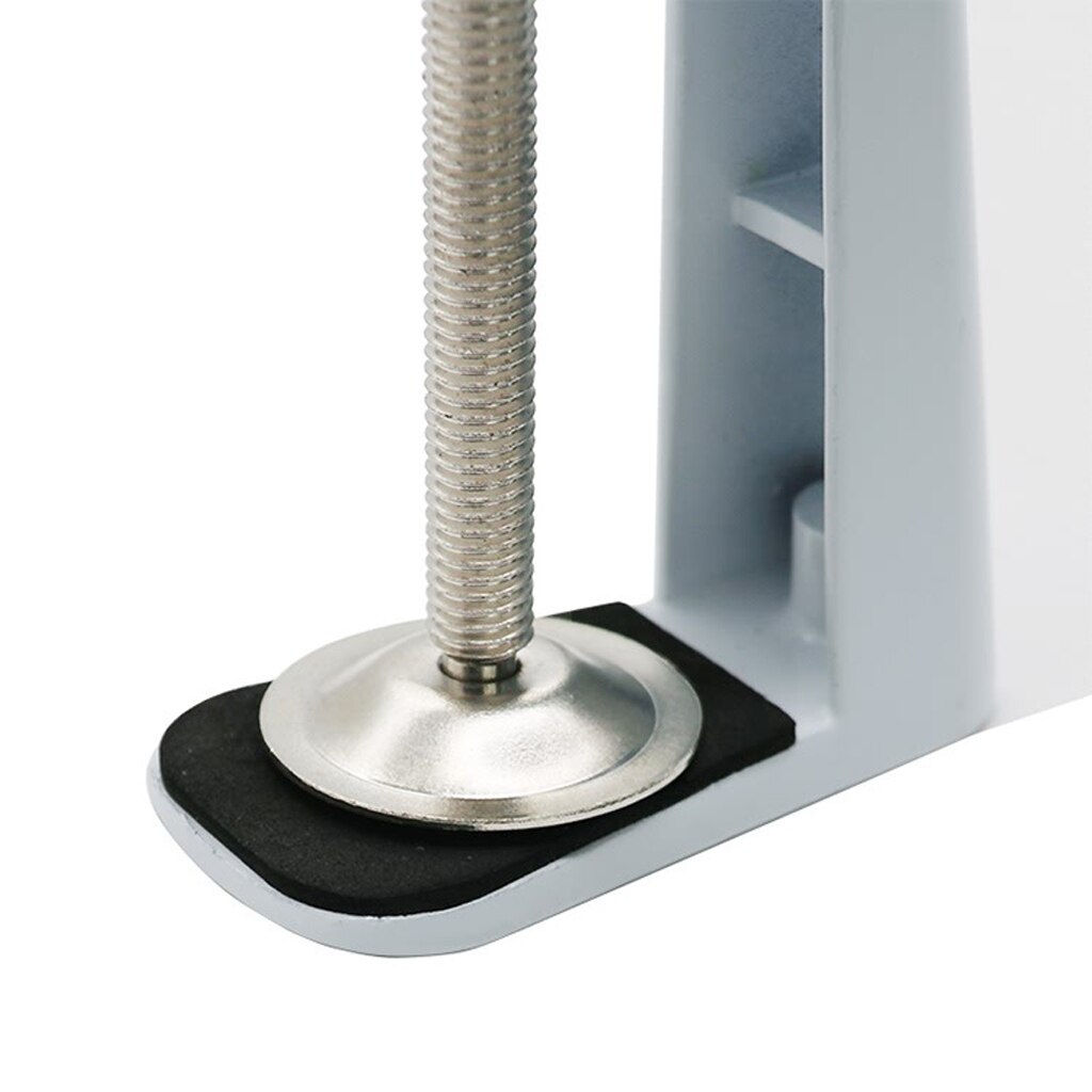 2 Pieces Stainless Steel Adjustable Arm Clamp Table Lamp Clip Swivel Lock 90mm Height