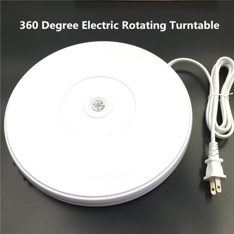 10 "25Cm Led Light 360 Graden Elektrische Roterende Draaitafel Voor Fotografie Max Belasting 10Kg 220V 110V