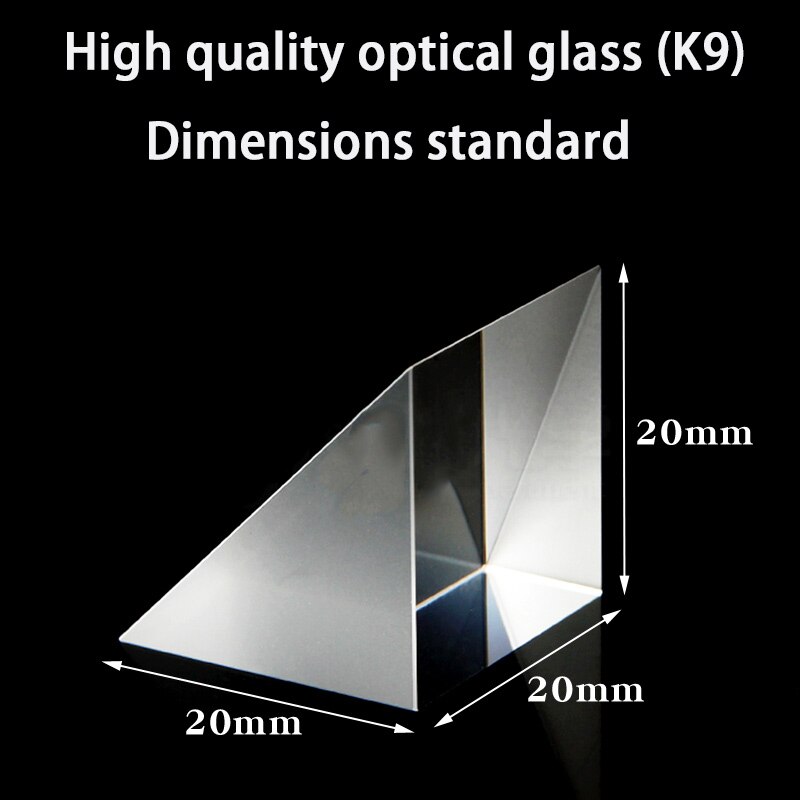 Optical glass prism isosceles right-angled triangle high optical glass k9 material 30*30*30 prism