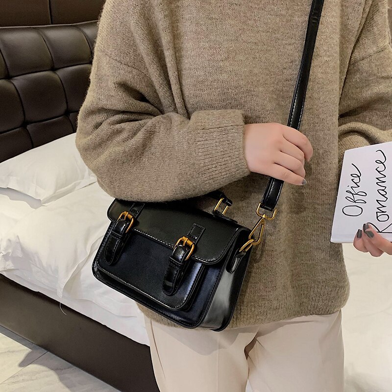 Sac à main Vintage carré en cuir PU pour femmes, sacoche tendance de styliste, sacoche à bandoulière Portable,