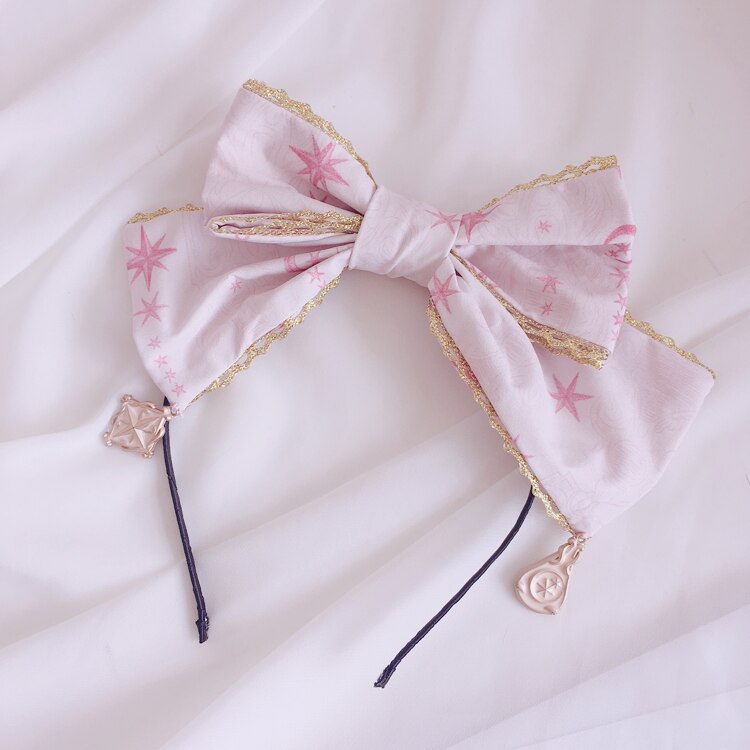 Bandeau lolita pour fille en dentelle doux, bandeau pour cheveux pour lolita, cerceau pour cheveux, accessoire pour cheveux: Pink headband