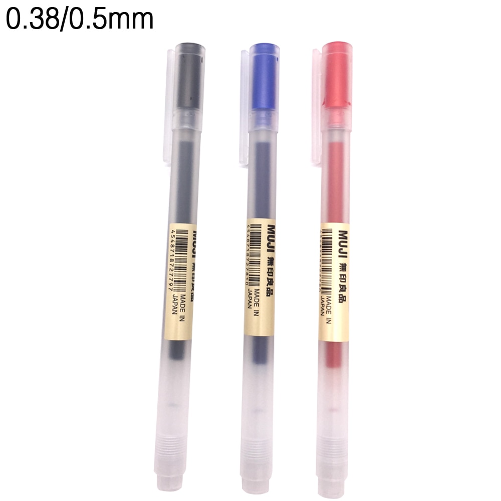 1 stück MUJI Gel Stift 0,38/0,5mm Schwarz/Blau/verrotten Glatte Tinte Farbe matt Stifte Nette caneta Kawaii Schule Liefert Büro Stationäbetreffend