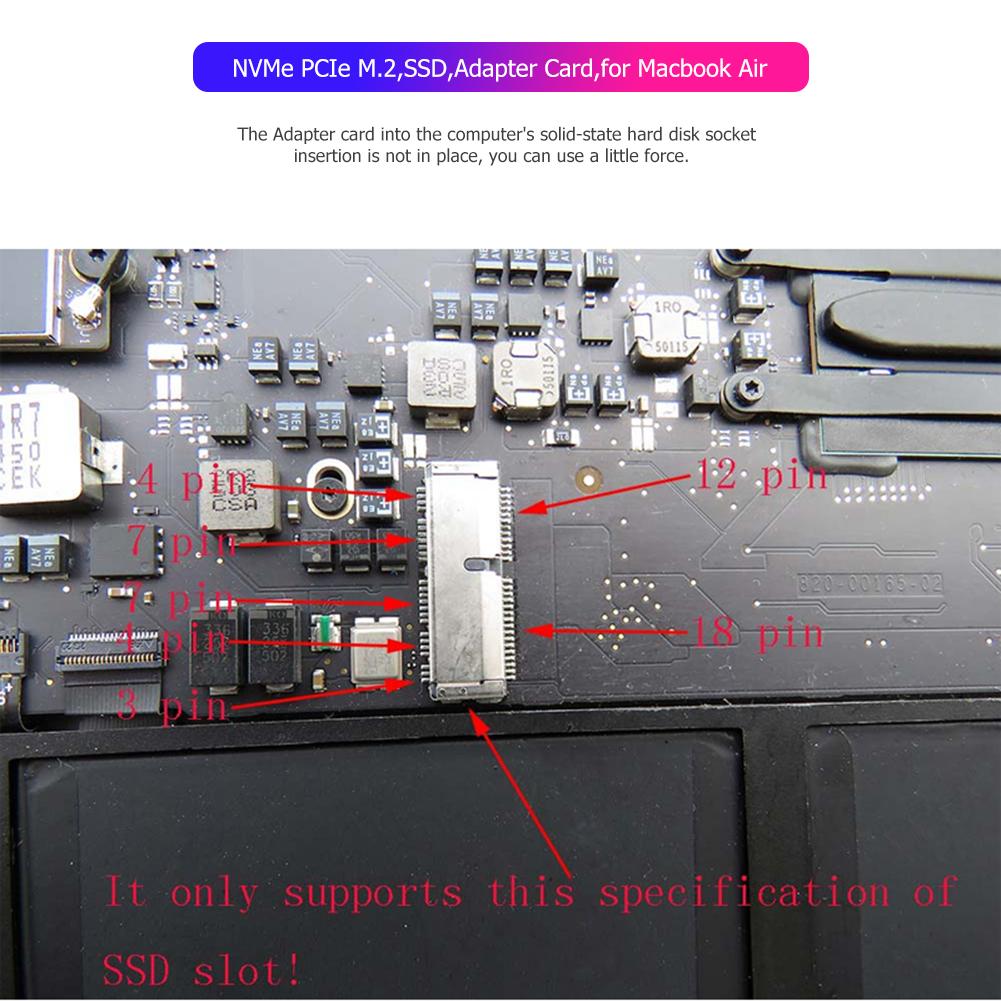 Nvme Pcie M.2 Ssd Uitbreiding Adapter Card Voor Macbook Air Voor Macbook Pro Retina A1398 A1502 versie