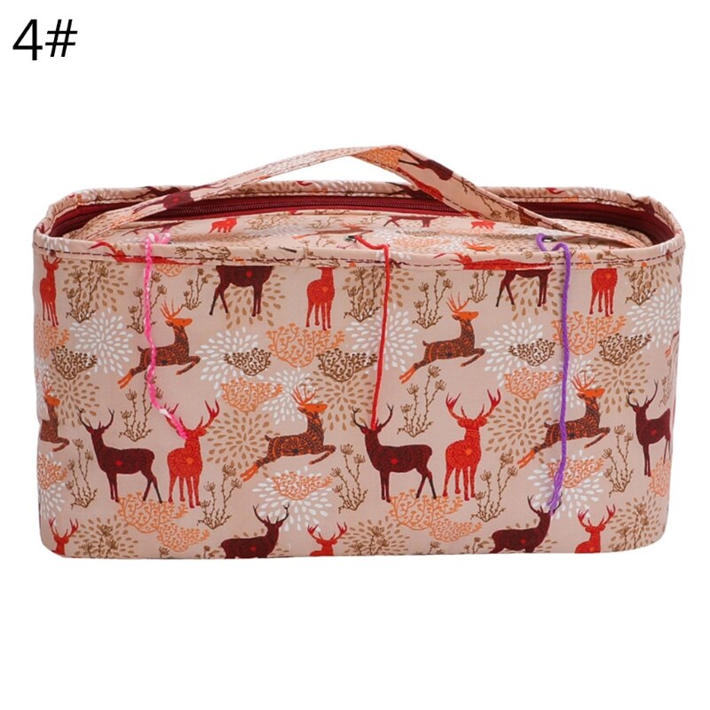 Yarn Storage Bag Knitting Organizer Bag Portable Knitting Tote Bag for Sewing: 7HH1403203-4