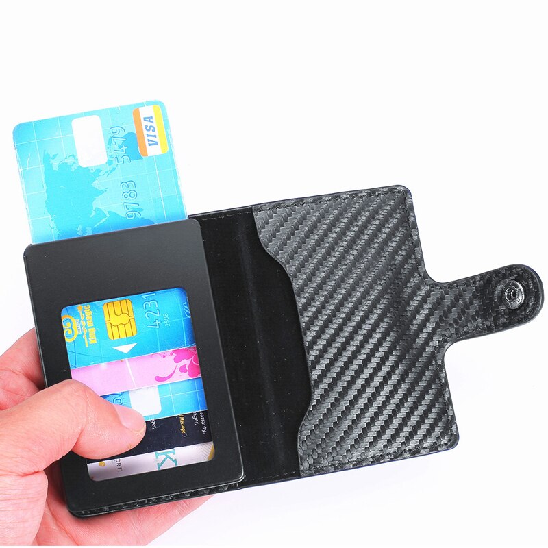 RFID anti-vol brosse métal crédit moraillon portefeuille porte-cartes hommes femmes en alliage d'aluminium porte-cartes pour