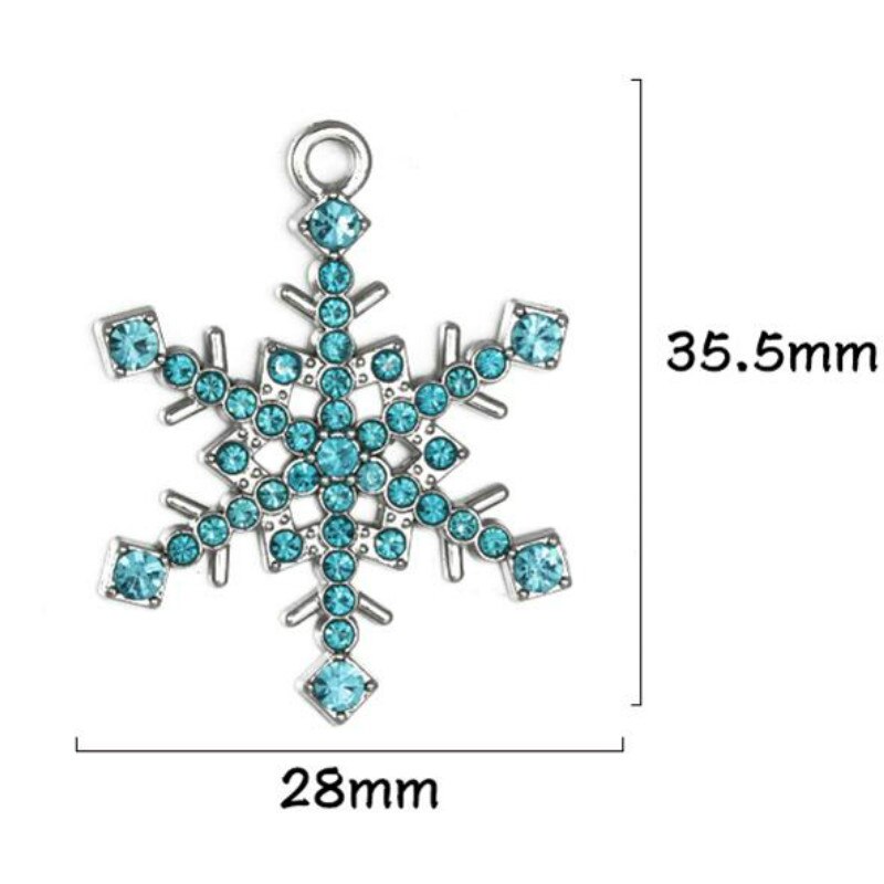 Dawapara Schneeflocke Reize Ohrringe/neckalces Weihnachten für Frauen Strass Schmuck 5 stücke: HA127241-2