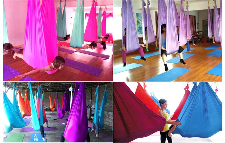 Yoga Flying Swing Anti-Gravity yoga hammock fabric Aerial Traction Device Yoga hammock Equipment for Pilates body shaping