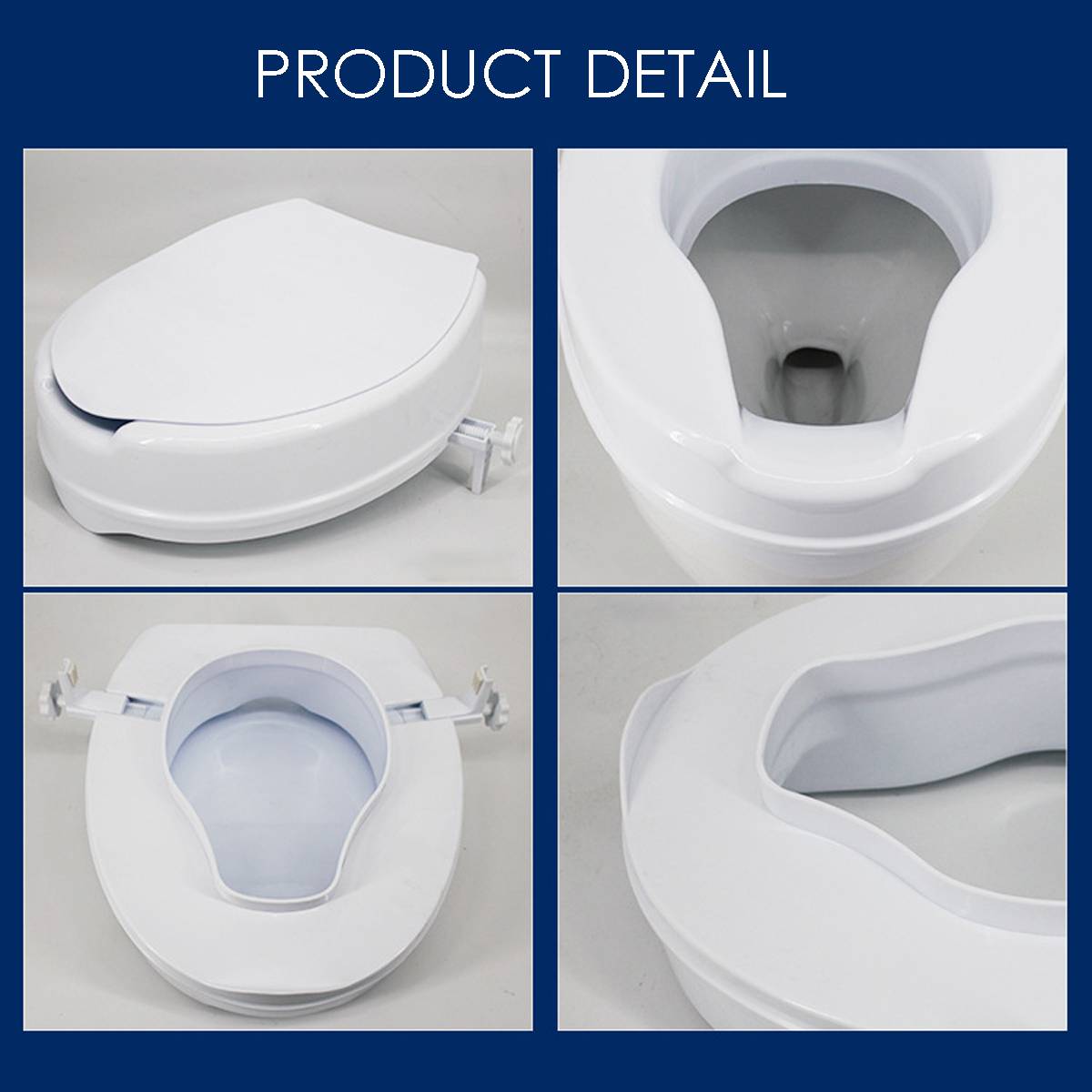 6cm/10cm/16cm Bathroom Raised Toilet Seat Height Elevated Safety Lift Without Cover Disabled Elder Pregnant Safety Toilet Seat
