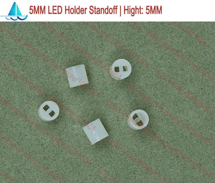 200 stk / lot 5mm led lampeholder højde :5mm lysemitterende diode afstandsstøtte standoffs