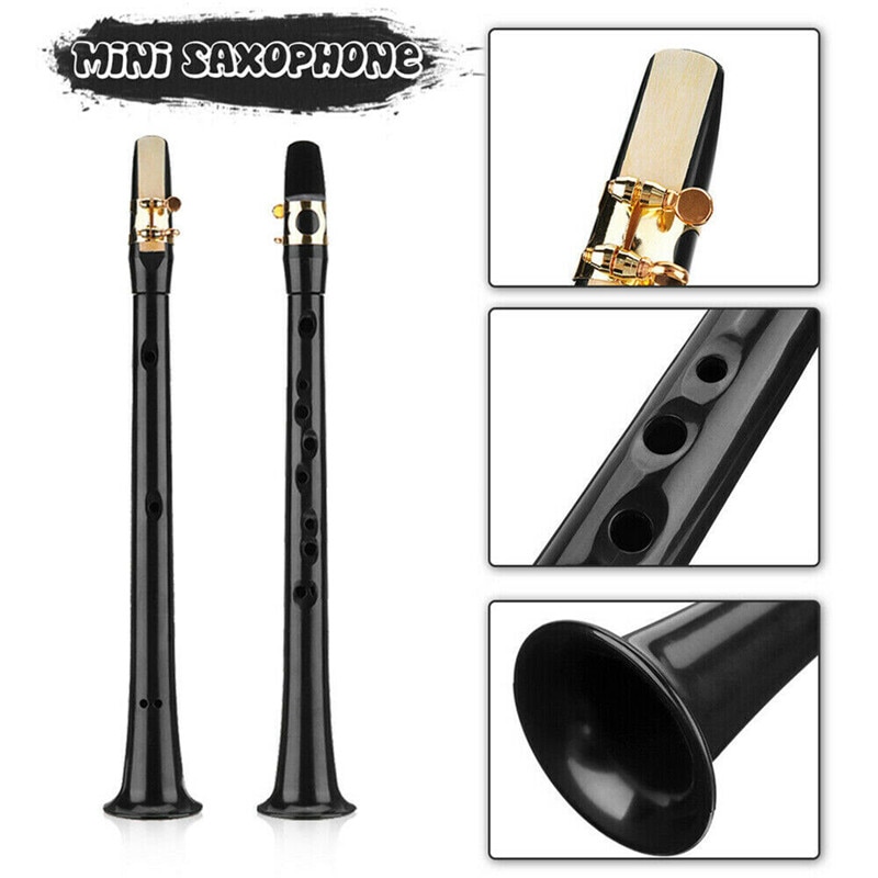 11 Holes 1PCS ABS Mini Sax Pocket Saxophone Simple Key C Musical Instrument Accurate Tone Easy To Play Child Music Learning Sax