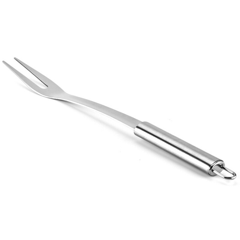 Stainless steel BBQ fork meat food fork BBQ accessories outdoor barbecue appliances: Default Title