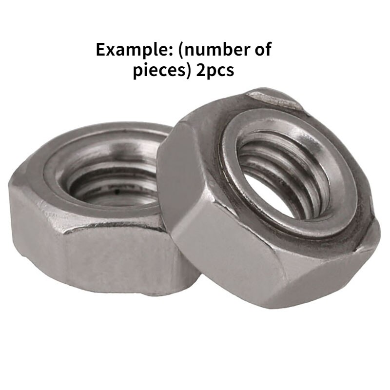 M3 M4 M5 M6 M8 M10 M12 304 Roestvrij Staal Zeshoekige Lassen Moer Puntlassen Stap Druk Lassen Geen Voet en Geen Hoek