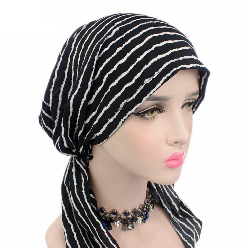 Pañuelo para la cabeza para mujeres musulmanas, Hijab, gorro de quimio, preatado turbante, Bandana, pañuelo para la pérdida de cabello, pañuelo para la cabeza, gorro elástico, Hijabs